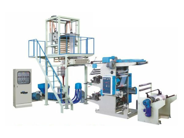 Film Blowing Machine With 2Color Flexo Printing Machine In Line