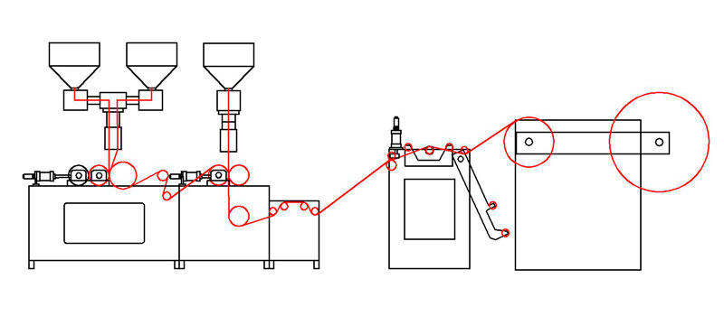 Трехслойная машина для производства воздушно-пузырьковой пленки